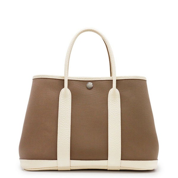 エルメス トートバッグ ガーデンパーティTPM エトゥープ/クレ/シルバー金具 トワルオフィシエ/ネゴンダ T刻印