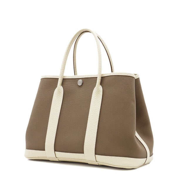 エルメス トートバッグ ガーデンパーティTPM エトゥープ/クレ/シルバー金具 トワルオフィシエ/ネゴンダ T刻印