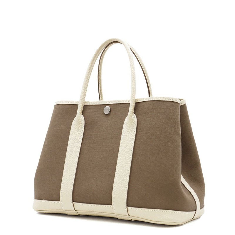 エルメス トートバッグ ガーデンパーティTPM エトゥープ/クレ/シルバー金具 トワルオフィシエ/ネゴンダ T刻印