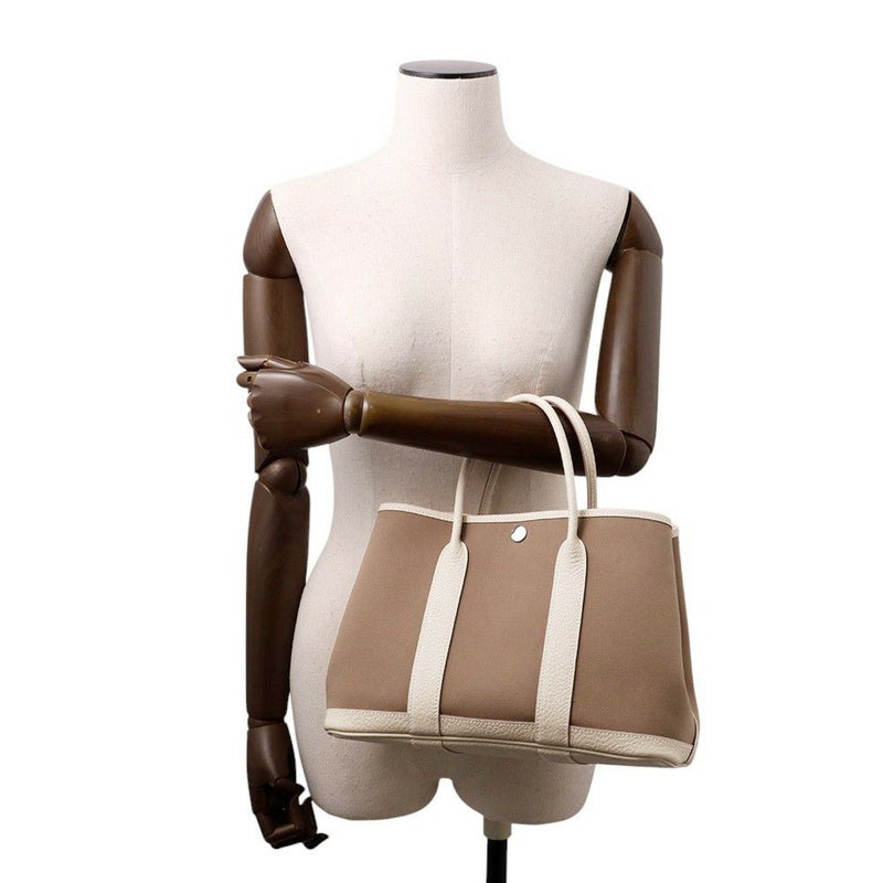 エルメス トートバッグ ガーデンパーティTPM エトゥープ/クレ/シルバー金具 トワルオフィシエ/ネゴンダ T刻印