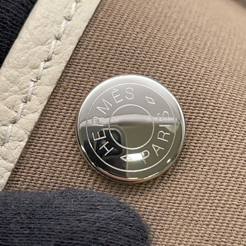 エルメス トートバッグ ガーデンパーティTPM エトゥープ/クレ/シルバー金具 トワルオフィシエ/ネゴンダ T刻印