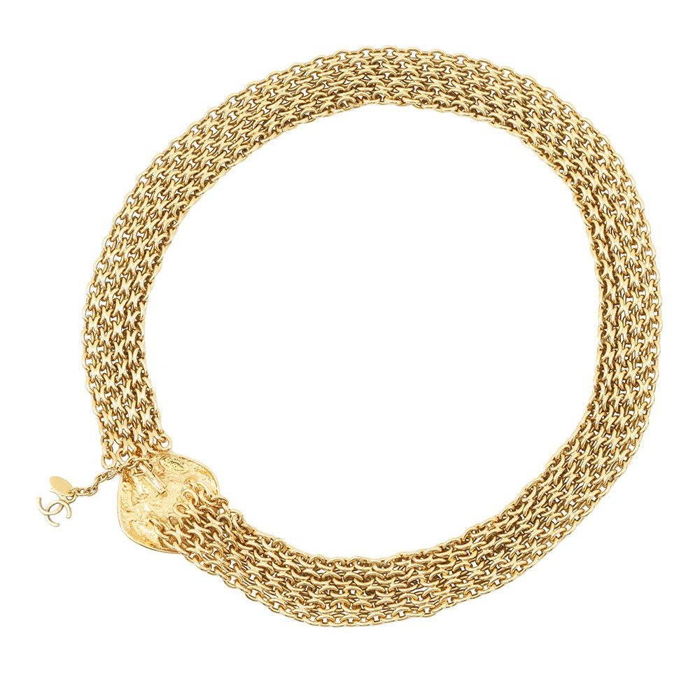 シャネル チェーンベルト ココマーク フェイクパール 6061 CHANEL