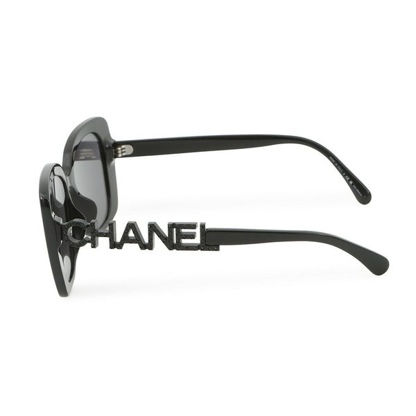 シャネル サングラス ロゴ ココマーク ラインストーン 5422B CHANEL アイウェア 黒