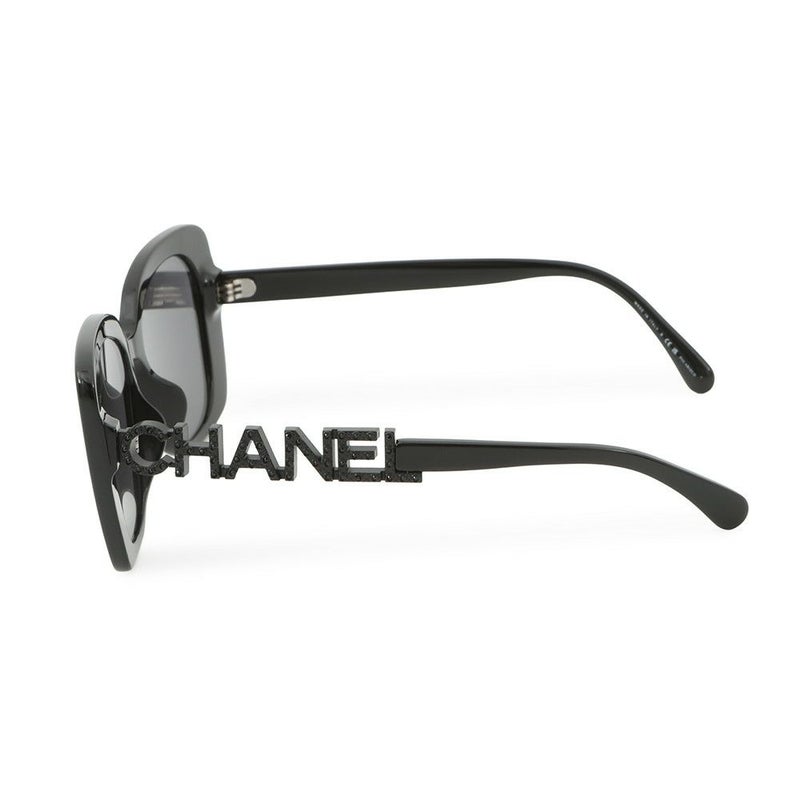 シャネル サングラス ロゴ ココマーク ラインストーン 5422B CHANEL アイウェア 黒
