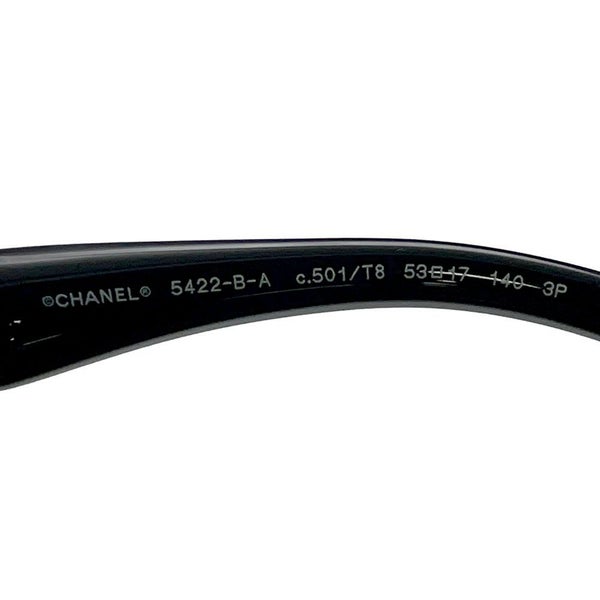 シャネル サングラス ロゴ ココマーク ラインストーン 5422B CHANEL アイウェア 黒