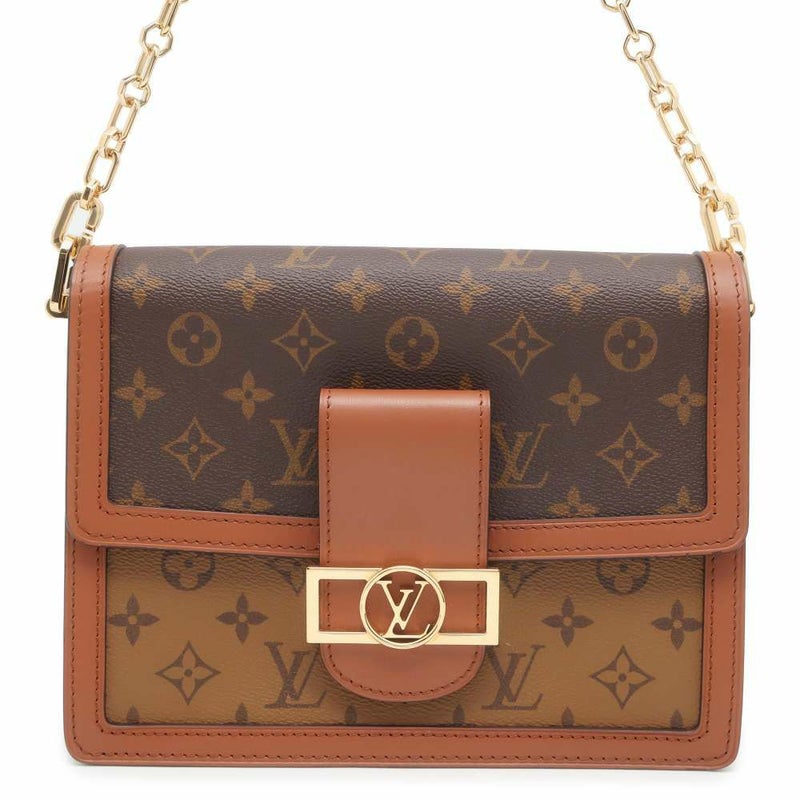 ルイヴィトン ショルダーバッグ モノグラム・リバース ドーフィーヌMM M45958 2wayバッグ 黒 ブラック