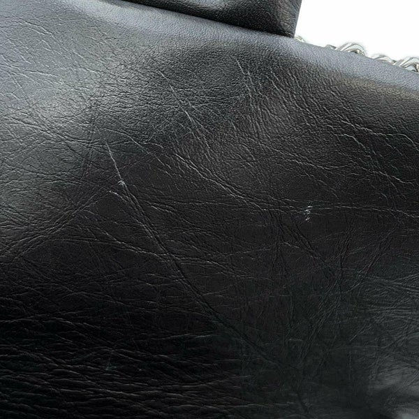 シャネル チェーンショルダーバッグ マトラッセ ココマーク クランプルカーフレザー AS1672 CHANEL 黒