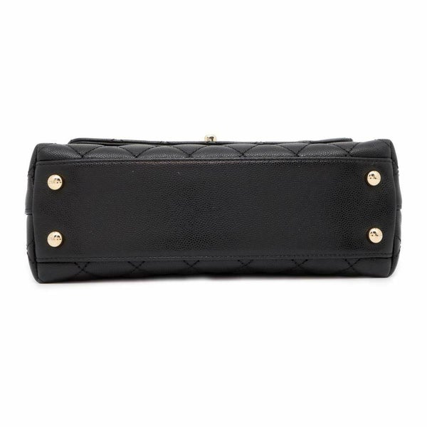 シャネル ハンドバッグ マトラッセ ココマーク ココハンドル キャビアスキン XS A92990 2wayショルダー 黒