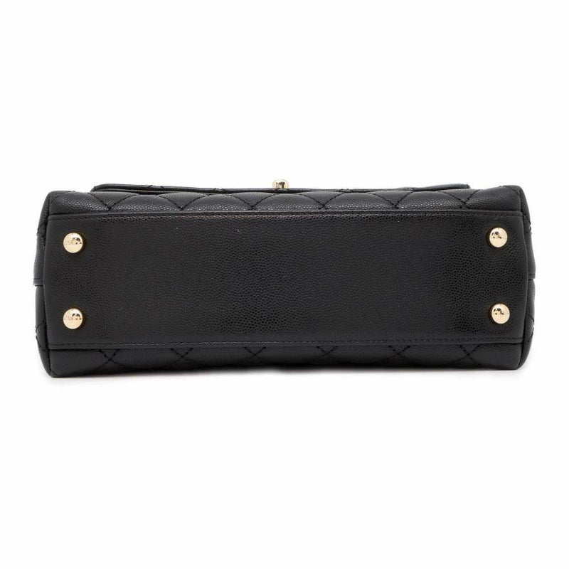 シャネル ハンドバッグ マトラッセ ココマーク ココハンドル キャビアスキン XS A92990 2wayショルダー 黒