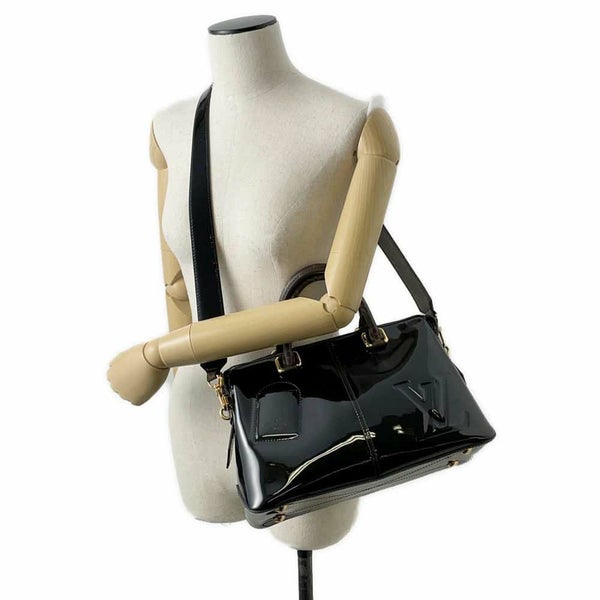 ルイヴィトン ハンドバッグ パテントカーフレザー/モノグラム トート・ミロワール M54626 2way ブラック 黒