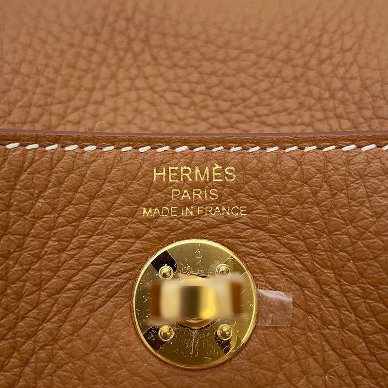 エルメス ハンドバッグ リンディ ミニ ゴールド/ゴールド金具 トリヨンクレマンス W刻印 2wayショルダー