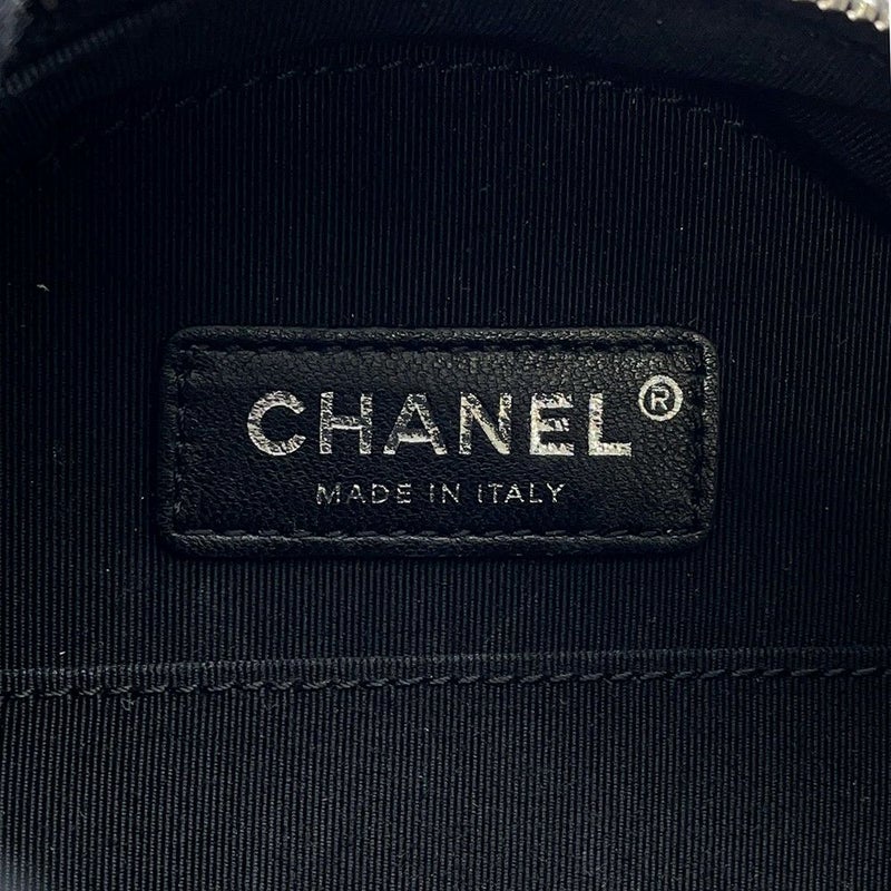 シャネル チェーンショルダーバッグ ココマーク ラウンド パテント CHANEL バッグ 黒