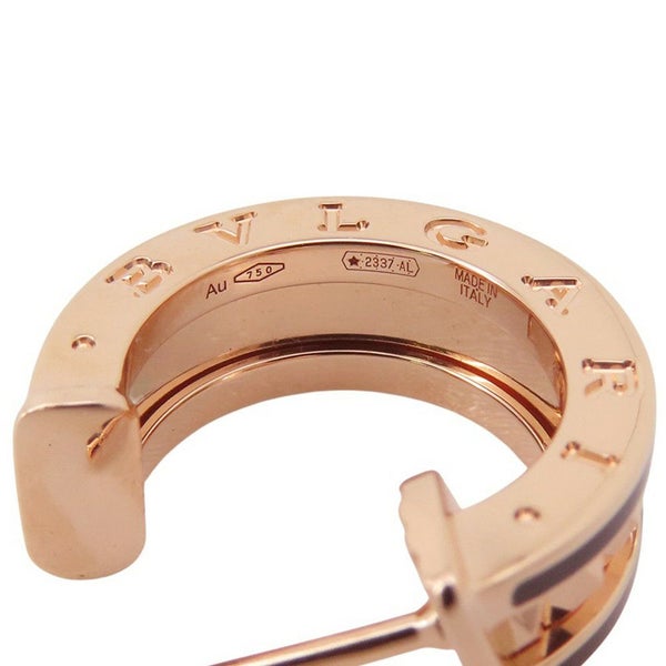 ブルガリ ピアス ビーゼロワン ロック ピアス K18PGピンクゴールド/セラミック 357567 BVLGARI