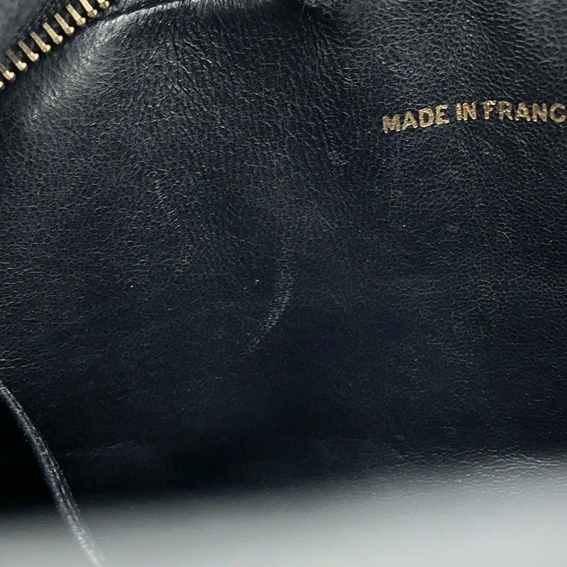 シャネル チェーンショルダーバッグ マドモアゼル ココマーク タッセルチャーム付き ラムスキン CHANEL 黒