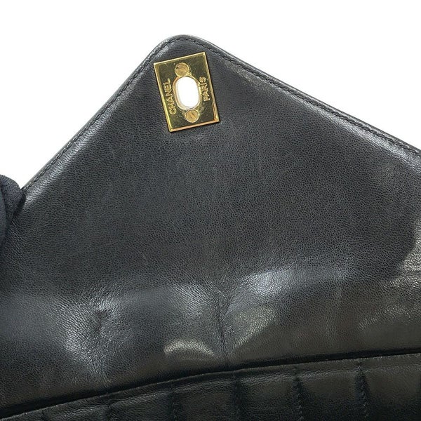 シャネル チェーンショルダーバッグ マドモアゼル ココマーク タッセルチャーム付き ラムスキン CHANEL 黒