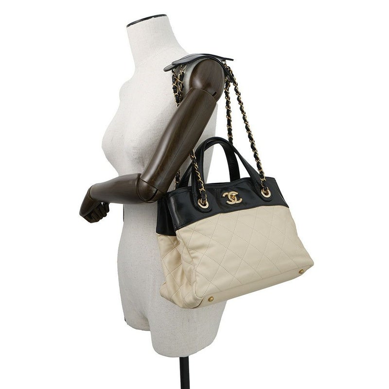 シャネル ハンドバッグ ココマーク マトラッセ インザミックス レザー A67031 CHANEL 2way 黒