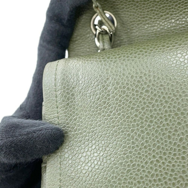 シャネル チェーンショルダーバッグ ココマーク マトラッセ30 キャビアスキン A58600 CHANEL デカマト