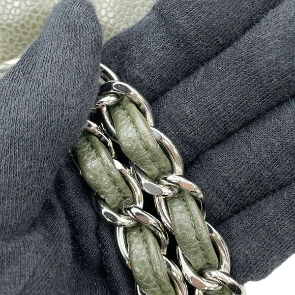 シャネル チェーンショルダーバッグ ココマーク マトラッセ30 キャビアスキン A58600 CHANEL デカマト