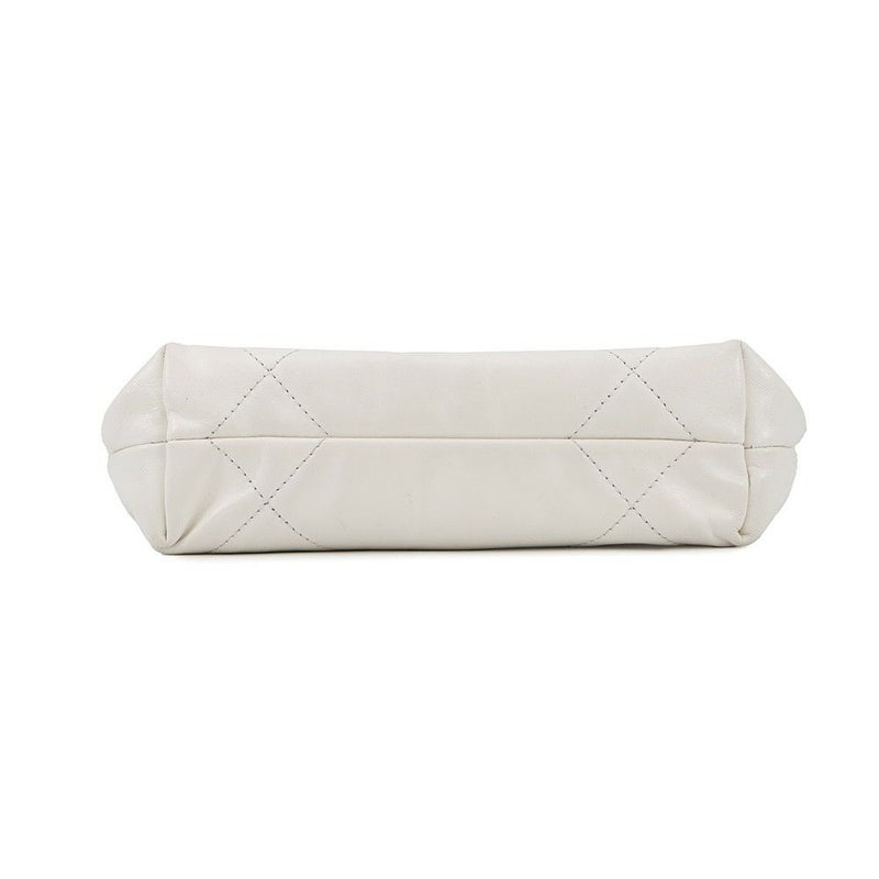 シャネル ハンドバッグ CHANEL 22 ミニ ココマーク シャイニーカーフレザー AS3980 CHANEL 2way 白