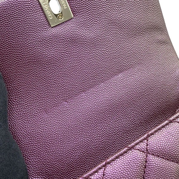 シャネル ハンドバッグ ココマーク ココハンドル マトラッセ ミニ フラップ キャビアスキン AS2215 CHANEL 2way