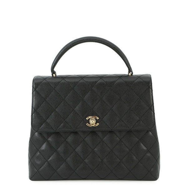 シャネル ハンドバッグ マトラッセ ココマーク CC キャビアスキン A12397 CHANEL バッグ 黒