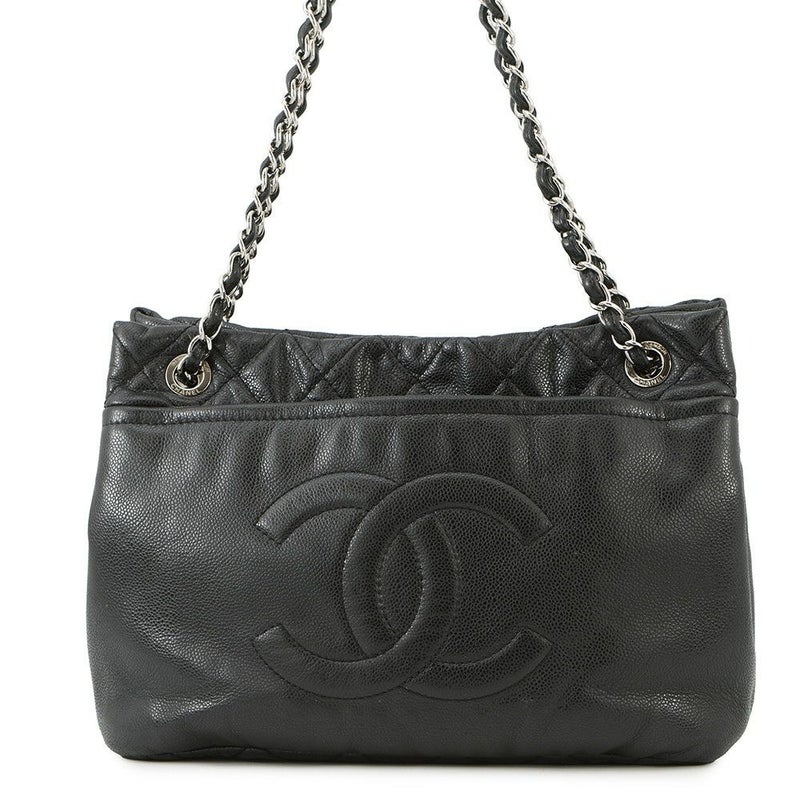 シャネル チェーンショルダーバッグ マトラッセ デカココマーク A48374 CHANEL バッグ 黒