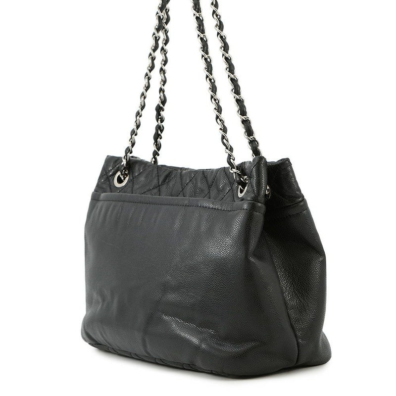 シャネル チェーンショルダーバッグ マトラッセ デカココマーク A48374 CHANEL バッグ 黒