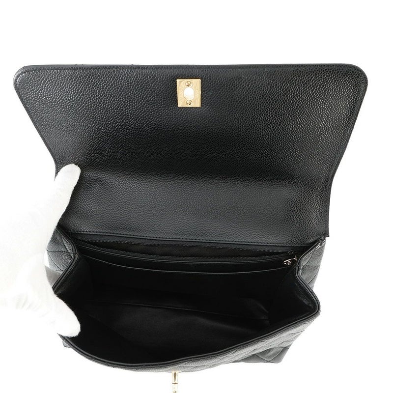 シャネル ハンドバッグ マトラッセ ココマーク キャビアスキン A12397 CHANEL ハンドルバッグ 黒