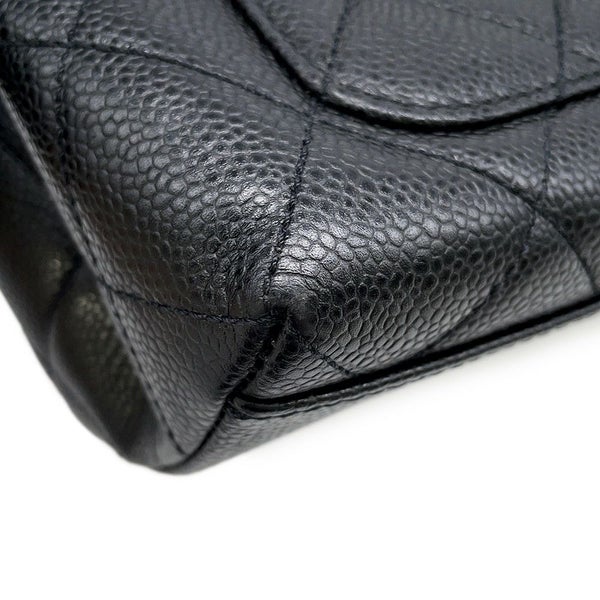 シャネル ハンドバッグ マトラッセ ココマーク キャビアスキン A12397 CHANEL ハンドルバッグ 黒