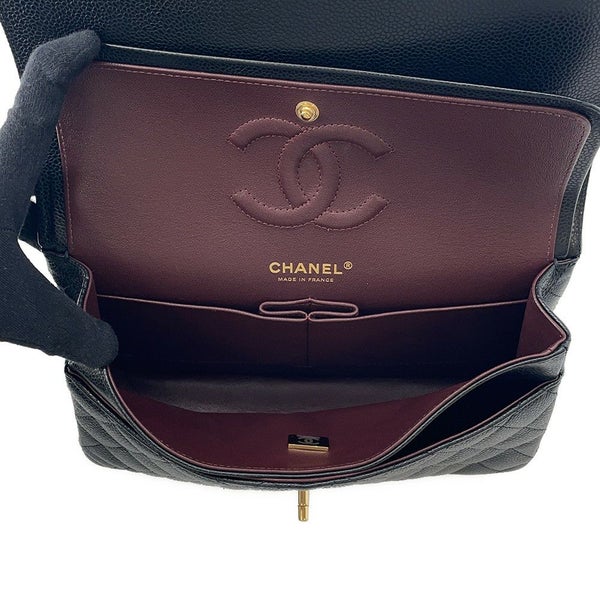 シャネル チェーンショルダーバッグ マトラッセ25 ココマーク キャビアスキン A01112 CHANEL バッグ 黒