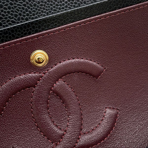 シャネル チェーンショルダーバッグ マトラッセ25 ココマーク キャビアスキン A01112 CHANEL バッグ 黒