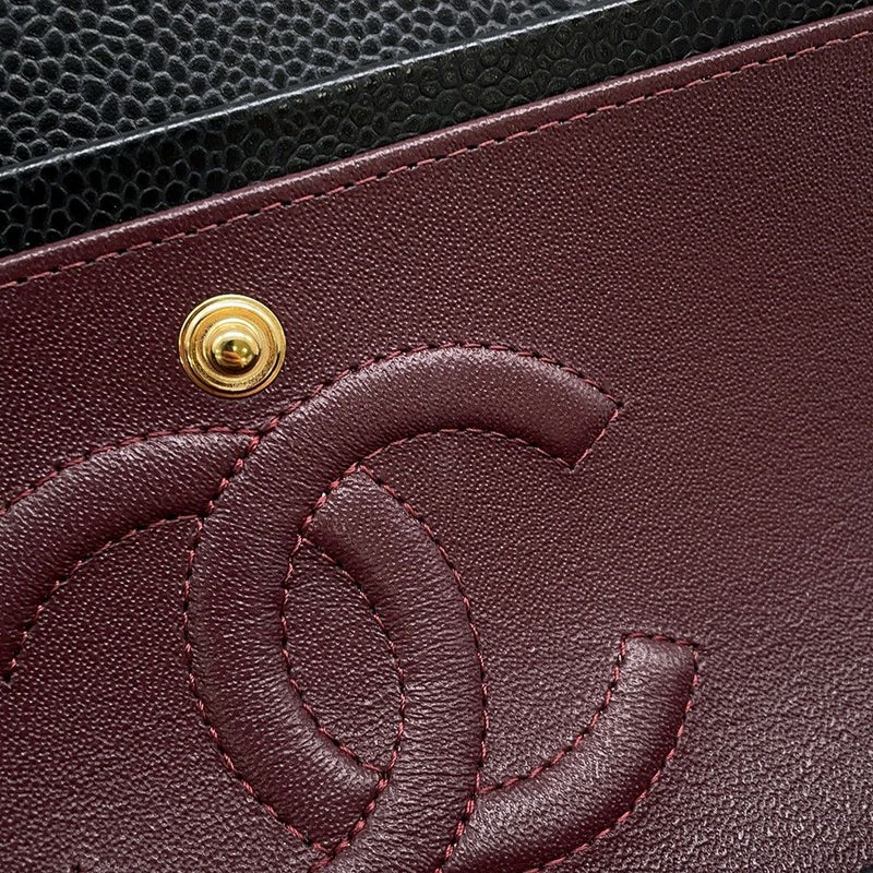 シャネル チェーンショルダーバッグ マトラッセ25 ココマーク キャビアスキン A01112 CHANEL バッグ 黒