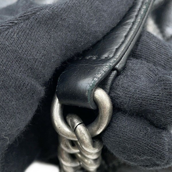 シャネル チェーンショルダーバッグ ココマーク マトラッセ ボーイシャネル レザー A67086 CHANEL 黒