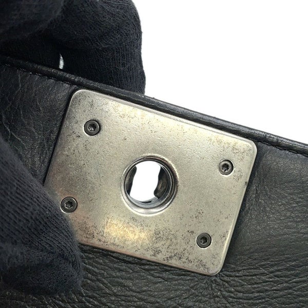 シャネル チェーンショルダーバッグ ココマーク マトラッセ ボーイシャネル レザー A67086 CHANEL 黒