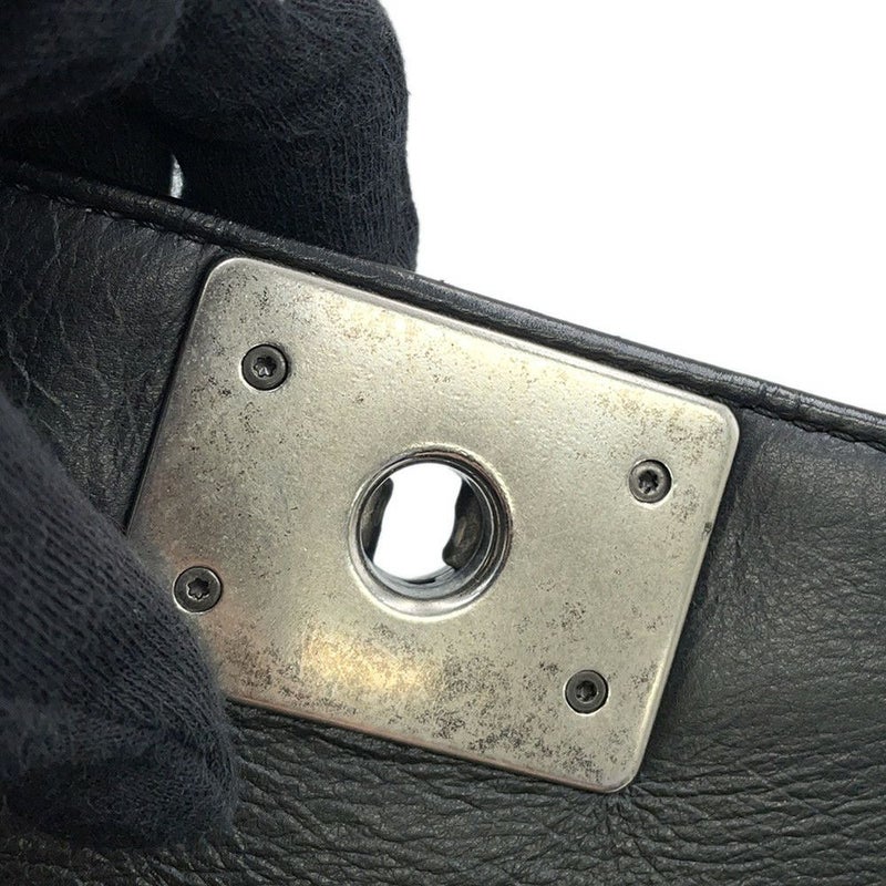 シャネル チェーンショルダーバッグ ココマーク マトラッセ ボーイシャネル レザー A67086 CHANEL 黒