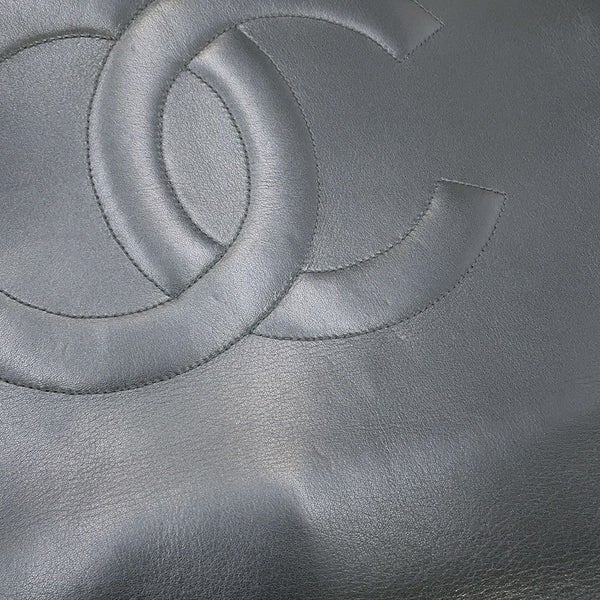 シャネル チェーントートバッグ ココマーク ラムスキン CHANEL 黒