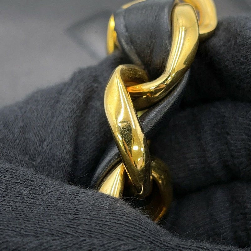 シャネル チェーントートバッグ ココマーク ラムスキン CHANEL 黒