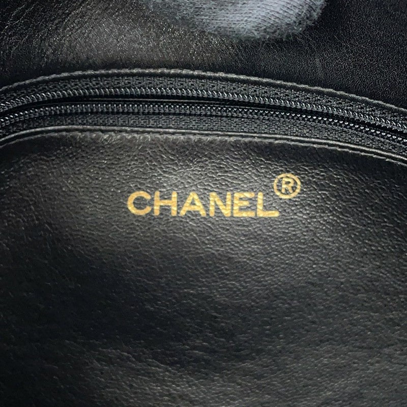 シャネル チェーントートバッグ ココマーク ラムスキン CHANEL 黒