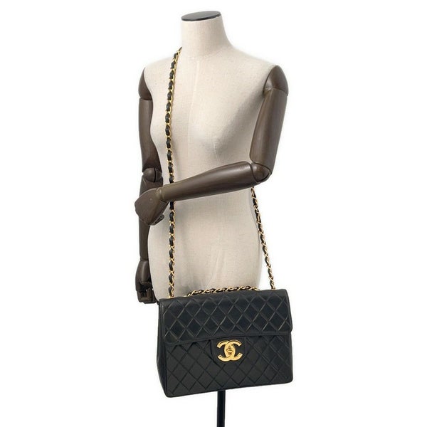 シャネル チェーンショルダーバッグ マトラッセ30 ココマーク ラムスキン A04412 CHANEL バッグ デカマト 黒