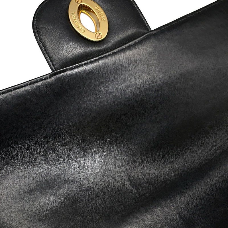 シャネル チェーンショルダーバッグ マトラッセ30 ココマーク ラムスキン A04412 CHANEL バッグ デカマト 黒