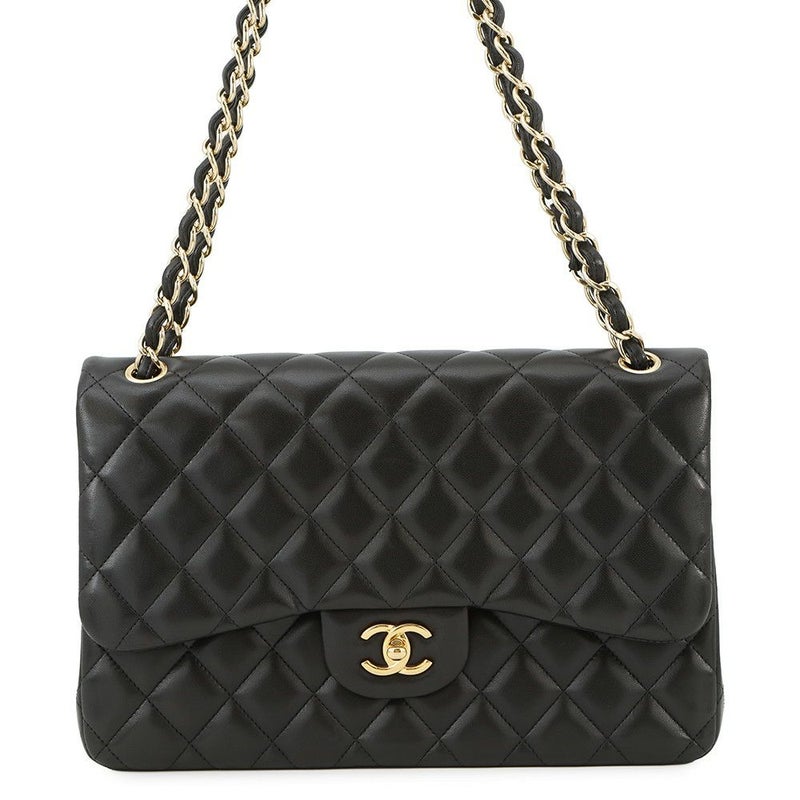 シャネル チェーンショルダーバッグ ココマーク マトラッセ30 ラムスキン A58600 CHANEL 黒