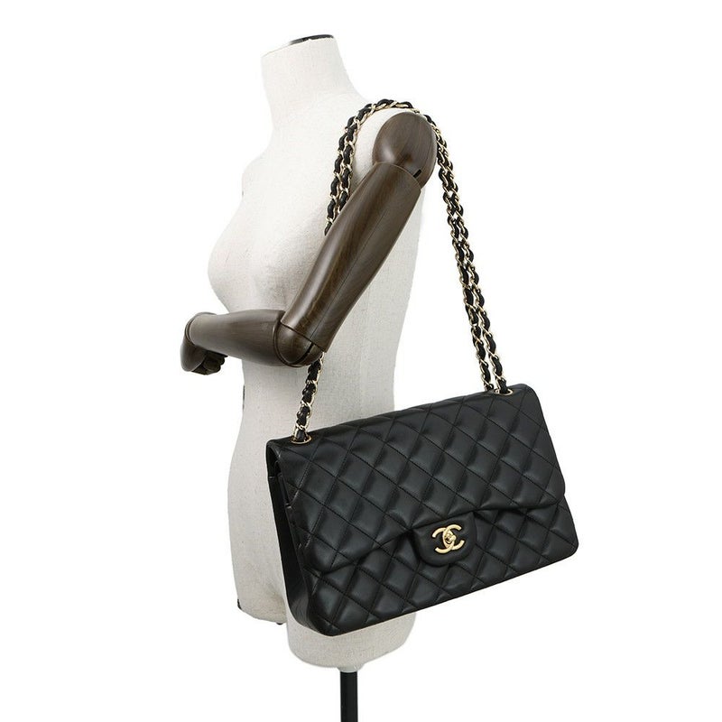 シャネル チェーンショルダーバッグ ココマーク マトラッセ30 ラムスキン A58600 CHANEL 黒