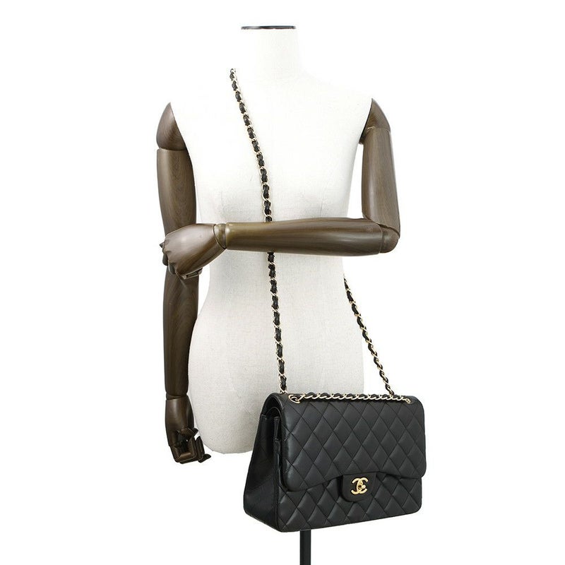 シャネル チェーンショルダーバッグ ココマーク マトラッセ30 ラムスキン A58600 CHANEL 黒