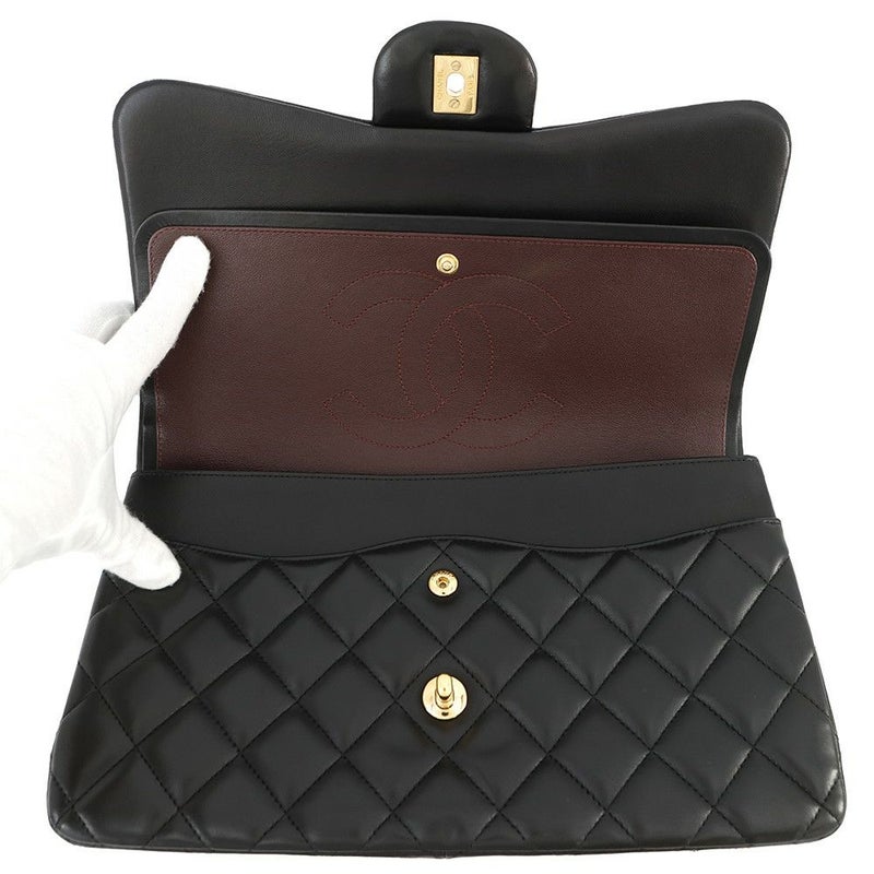 シャネル チェーンショルダーバッグ ココマーク マトラッセ30 ラムスキン A58600 CHANEL 黒