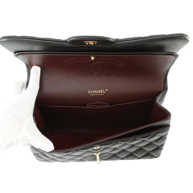 シャネル チェーンショルダーバッグ ココマーク マトラッセ30 ラムスキン A58600 CHANEL 黒