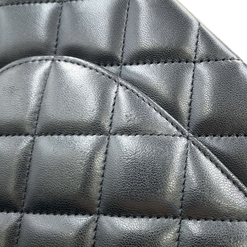 シャネル チェーンショルダーバッグ ココマーク マトラッセ30 ラムスキン A58600 CHANEL 黒