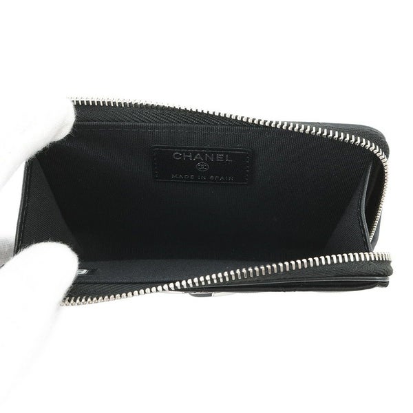 シャネル コインケース マトラッセ ココマーク ラムスキン AP4197 CHANEL カードケース 黒
