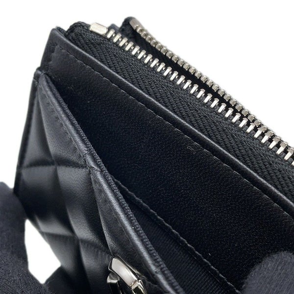シャネル コインケース マトラッセ ココマーク ラムスキン AP4197 CHANEL カードケース 黒