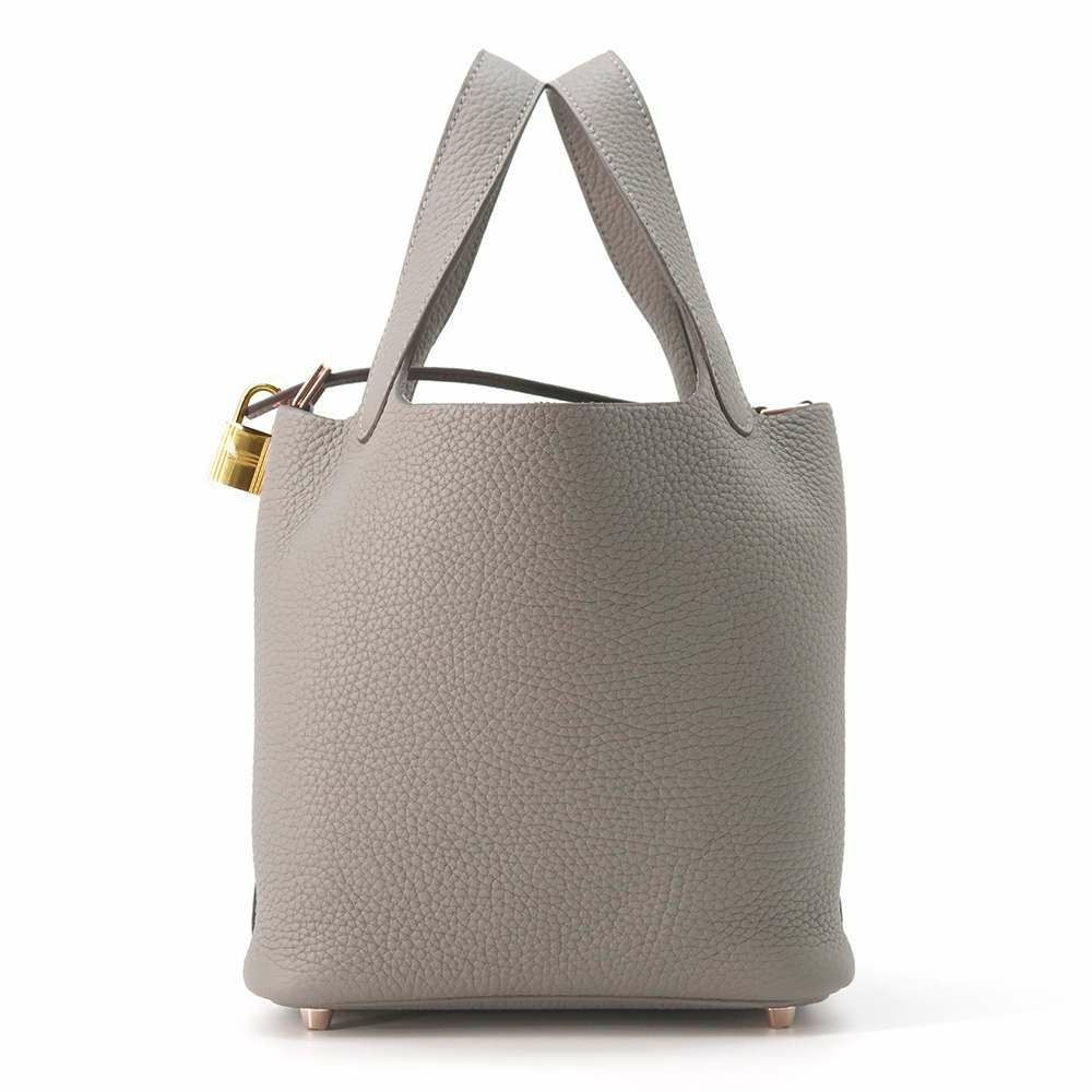 エルメス ハンドバッグ ピコタンロックPM グリメイヤー/ゴールド金具