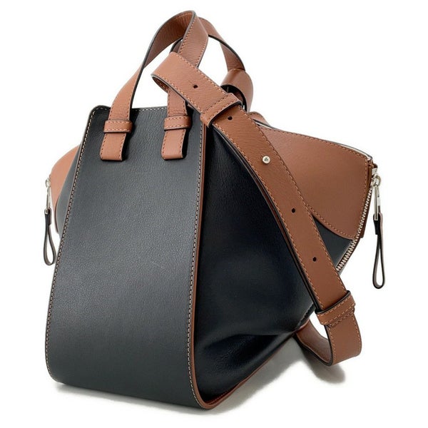ロエベ ハンドバッグ ハンモック スモール クラシックカーフレザー A538S35X04 LOEWE 2way 黒 ブラウン
